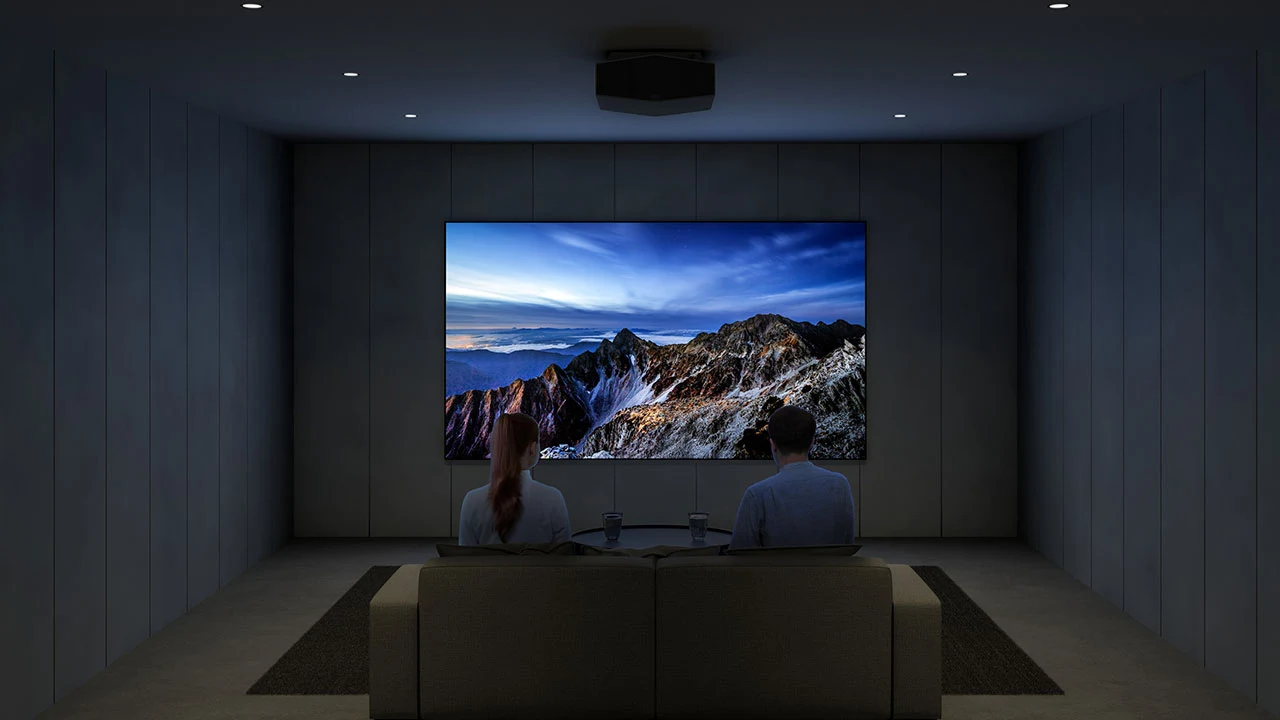 Salle cinéma privé équipée d'un vidéoprojecteur Sony