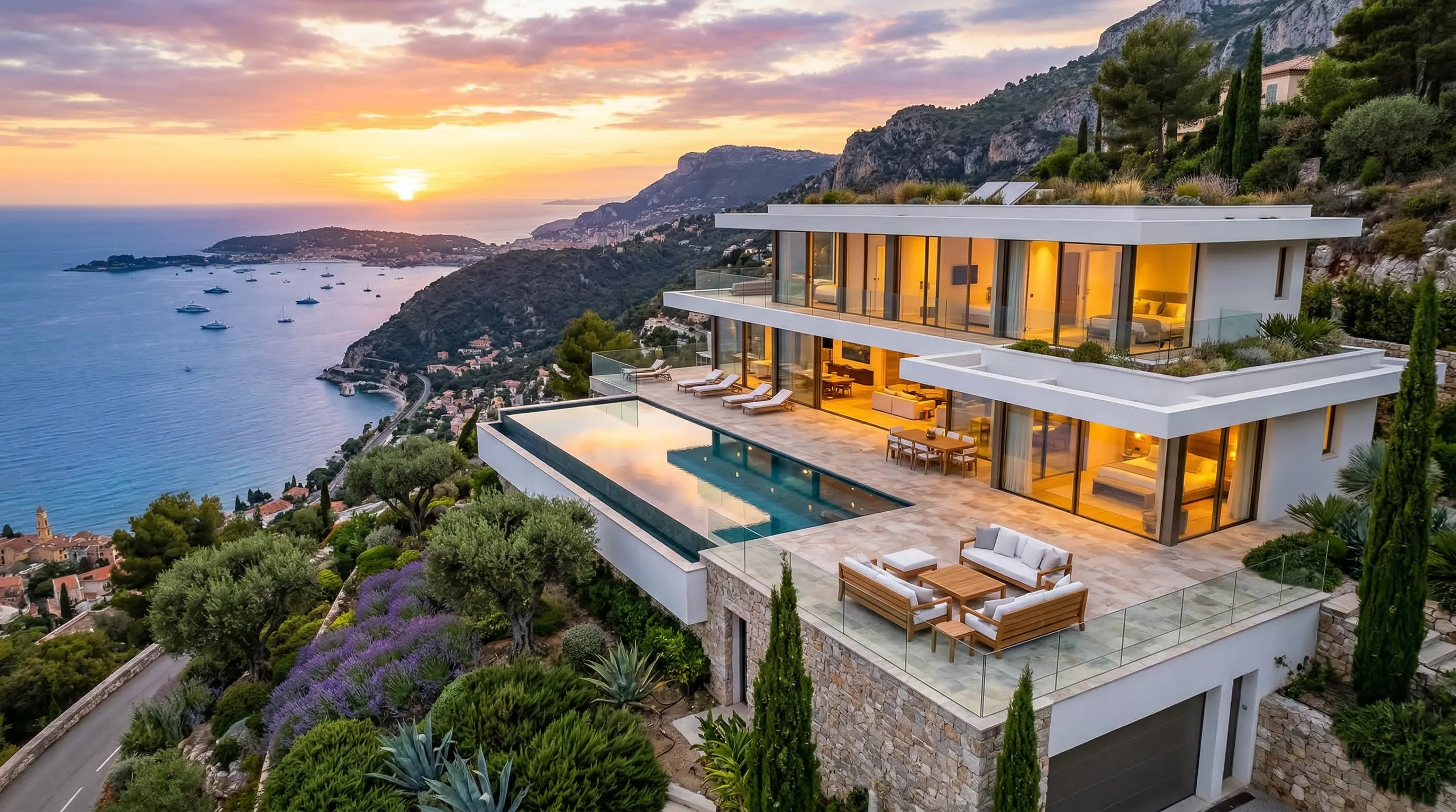 Villa de luxe Côte d'Azur avec climatisation premium