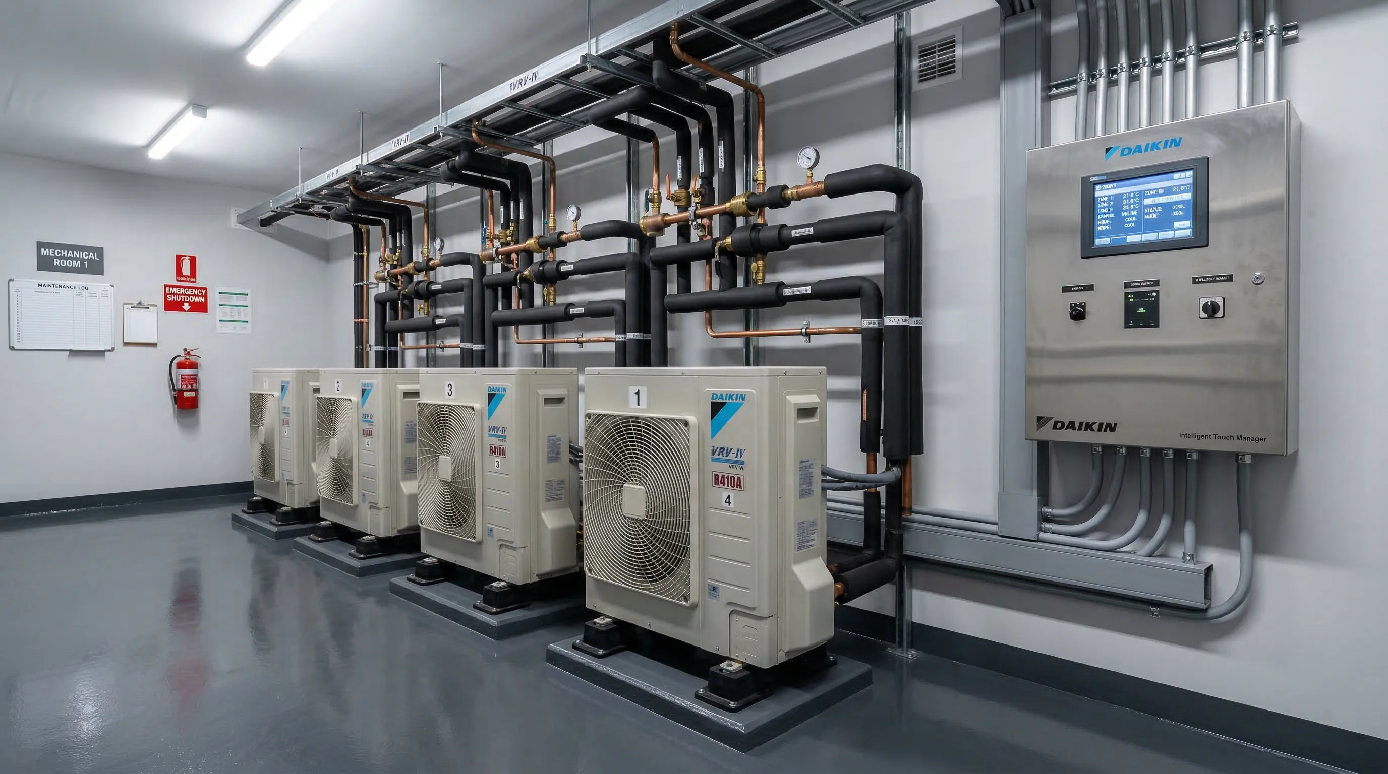 Local technique avec unités VRV Daikin professionnelles