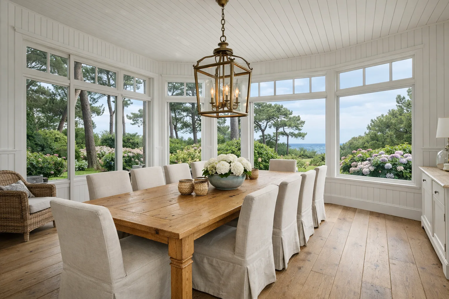 Salle à manger avec vue sur le bassin d'Arcachon